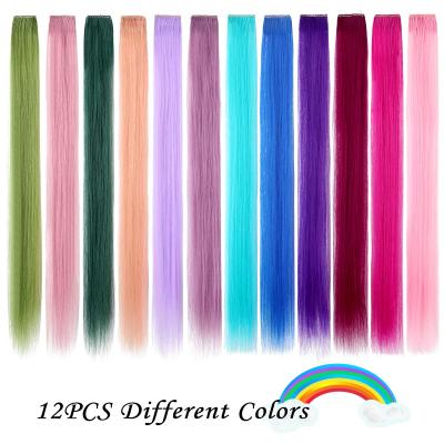 China High Temperature Fiber Synthetic High Temperature Fiber Clip-In One Piece For Ombre Hair Extensions for sale