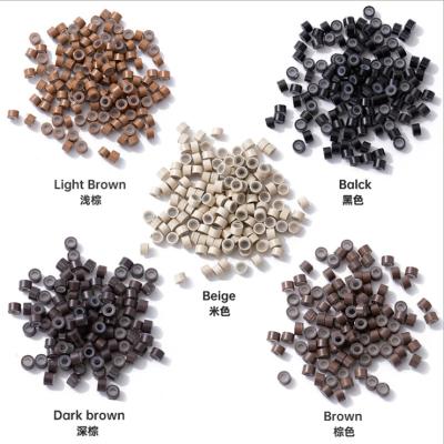 China For Hair Extension Fast Delivery Sizes All Available Silicone Micro Loop Rings Beads For Hair Extension Human for sale