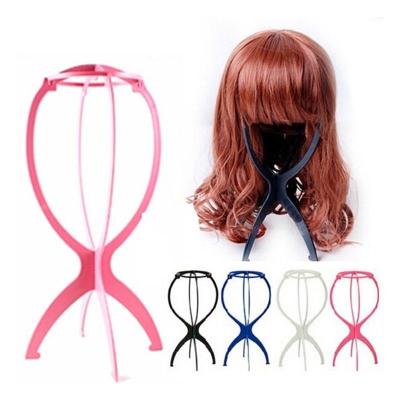 China To Hold And Show Heavy Duty Portable Plastic Rack Hanger Wigs Gold Wig Stand Tall Wig Stand For Multiple Wigs Free Shipping for sale