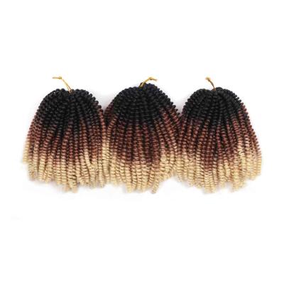 China Wholesale High Temperature Resistance Fire Fiber Synthetic Afro Spring Twists Crochet Braids Hair 8 Inch Nubian Hair South Africa Proudcts for sale