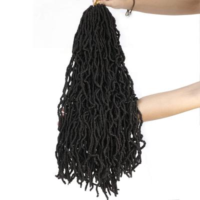 China Wholesale Soft Synthetic Low Temperature Fiber Dread NU locs Bohemia faux locs hair extension for braiding for sale