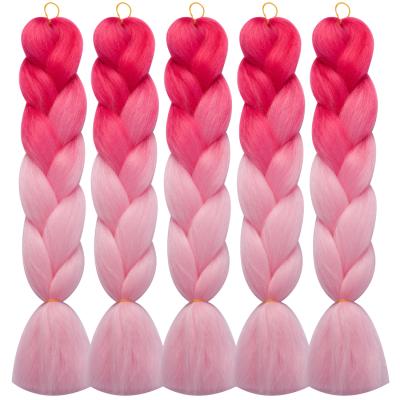 China New High Temperature Super Elephant Ombre X Fiber Braiding Hair Pre Stretch Synthetic Jumbo Hair For Braids for sale