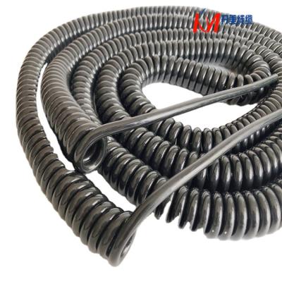 China INSTRUMENTATION paver spring cable, 7*0.75 spiral cable, coer 5 leveling instrument spiral cable for sale