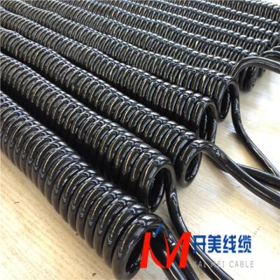 China Electrical Equipment Instrument And Instrument 5*0.75mm2 Engineering Machine Spiral Cable, Spring Wire, Coil Cable for sale