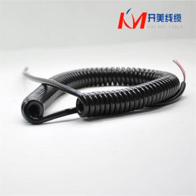 China Multicore Silver Wire Customized PUR Cable Multicore Silver Wire Customized Curly PUR Cable Control Spiral Cable Cable for sale