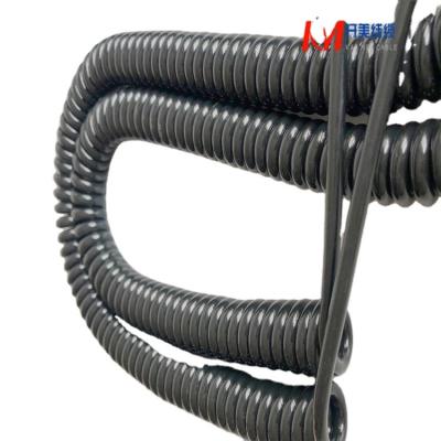 China TPUmassage Chair Spring Wire 10 Core Combined Helical Spiral Cable 2.8m Lengthened Spring Cable for sale