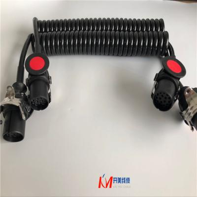 China It can withstand bending 30 thousand times ABS power cable 11 core trailer plug spiral cable automobile connection lines for sale