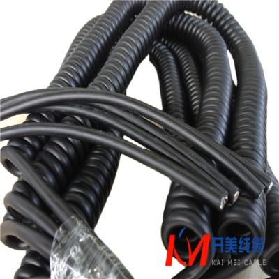 China CNC Machine Tool Spiral Cable 7-25 Coer CNC Machine Tool Spiral Cable,Electronic Hand Wheel Spring Cable 21C0.1mm2 for sale