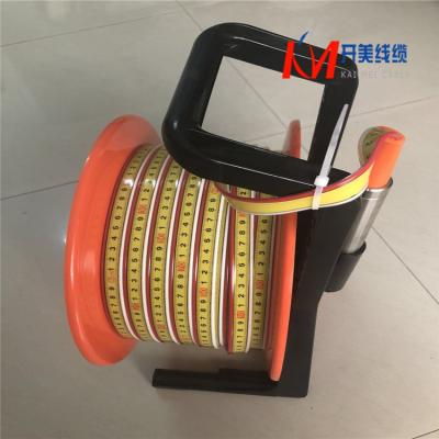 China Power plant water level meter with 30 m 50m 100m 150m 200m 250m 300m tape, plastic spool and 14 mm probe ruler cable water level meter for sale