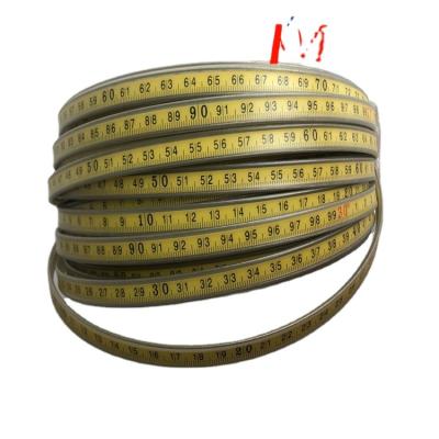 China Yellow Steel Ruler Steel Wire Rope Flat Cable Tape Water Measure Ruler 9.8mm Steel Wire Rope for sale