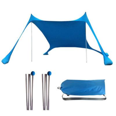 China Extended Type Outdoor Portable Tent Folding Family Beach Tent Canopy Camping Pole Aluminum Beach Tent for sale