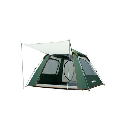 China Extended Type 4, 6, 8 Person Large Double Decker Tent Family Outdoor Waterproof Automatic Pop Up Camping Tent for sale