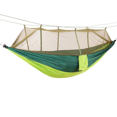 China 2021 Easy Camping Hammocks With Mosquito Net Automatic Light Portable Outdoor Parachute for sale