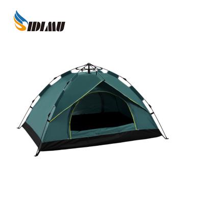 China Extended Type Double Layer 3 4 Person Tent Family Auto Rise Waterproof Camping Tent for sale