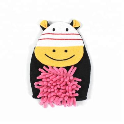 China Eco - Friendly Cute Animal Body Puff Glove Exfoliating Bath Glove for sale