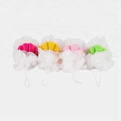 China Promotional Colorful Soft Mesh Sponge Baby Bath Flower Eco - Friendly for sale