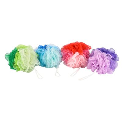 China Hot Selling Cheap Colorful Net Sponges Bath Blister Balls For Cleaning Body for sale