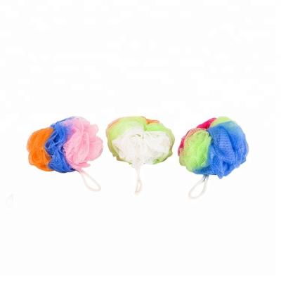 China High Quality Eco-friendly Colorful Mesh Bean Bag Bath Wash Shower Plastic Sponge for sale