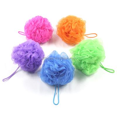 China Colorful PE Mesh Pouf Shower Blister Puff - Wash Ball for sale