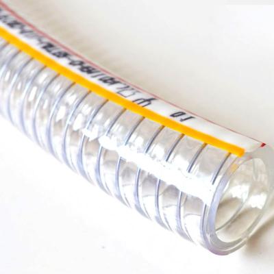 China Conveying milk clear and transparent pvc steel wire reinforced pipe used as building materials or drainage pipe for sale