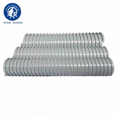 China 5/6/8/10/12 inch Large Diameter PVC Water Pump Suction Wear Resistant Flexible Hose Corrugated Spiral Hose for sale