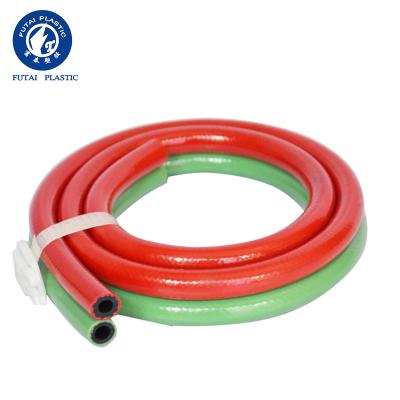 China Corrosion Resistant PVC Oxygen Connection Pipe Twin Welding Acetylene Reinforced Hose for sale