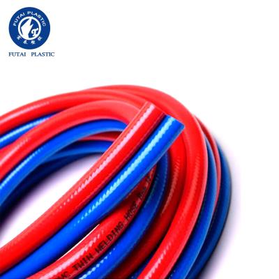 China PVC Welding PVC Factory Supply Twin Pipe Oxygen Acetylene Hose Line for sale