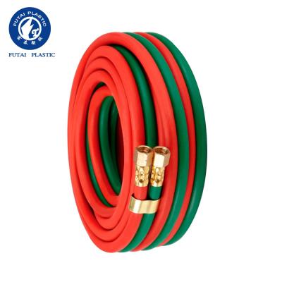 China High Pressure PVC 10mm Air Gas Hose Flexible PVC Twin Welding Soft Tube for sale