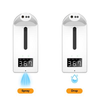 China Automatic Temperature Display High Quality Hand Sanitizer Dispenser For Anywhere Automatic Thermometer Soap Dispenser for sale