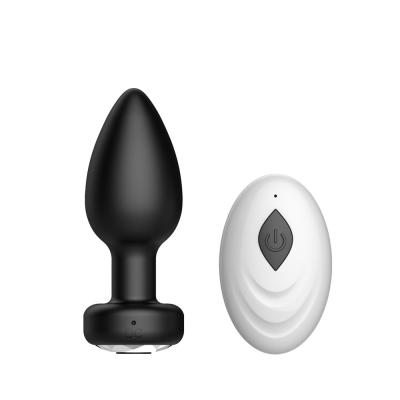 China Silicone+ABS Silicone+ABS Electric Remote Control Anal Plug Anal Plug Toys Adult Toys Anal Trainer For Couples for sale