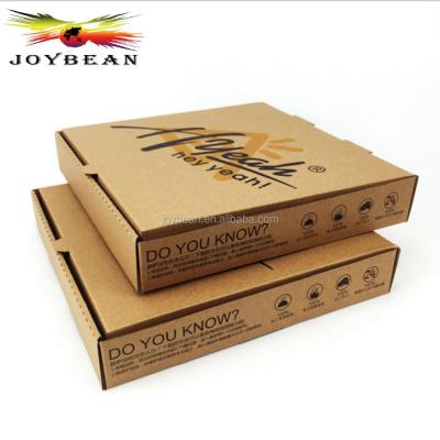 China Recyclable Disposable Take Away Custom Brown Kraft Paper Pizza Box Italy for sale