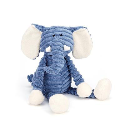 China Hot Sale Baby Comforter Baby Comforter Soft Cordury Fabric Elephant Plush Toy for sale