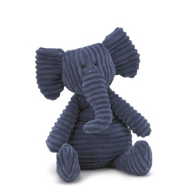 China Wholesale Baby Quilt Plush Toy Dark Blue Big Ear Stuffed Elephant for sale