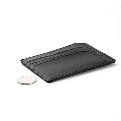 China Fashion Leather Rfid Credit Business With Card Mini Men Pop Up Woman Man Card Holder Wallet for sale