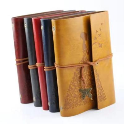 China PU Diary Notebook A6 Multicolor Loose Leaf Embossing Leather Diary Monthly Weekly Daily Notebook Cheap Prices For Sale Customizable Notebooks for sale