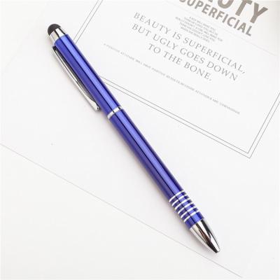 China Promotional brand factory Copllent Pen metal twist ballpen slim personalized pens with stylus for sale