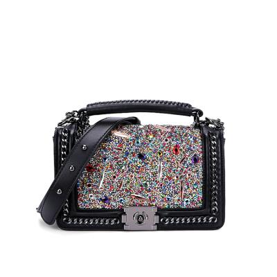 China Lady New Diamond Ladies Chain Bag Small Bag Colorful Perfume for sale