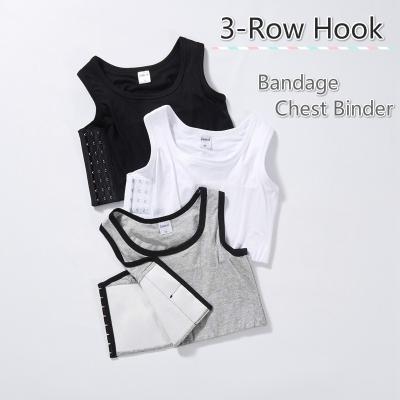 China Breathable Full Bandage Binder Breast 3 Rows Buckle Tomboy Vest Breast Chest Binder Carrying Bra Lesbian for sale