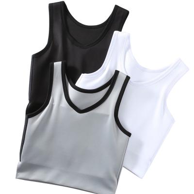 China Good Quality Shapewear Bamboo Charcoal Fitness Buckle Tops Breathable Body Tank Tops Long Chest Binder for sale