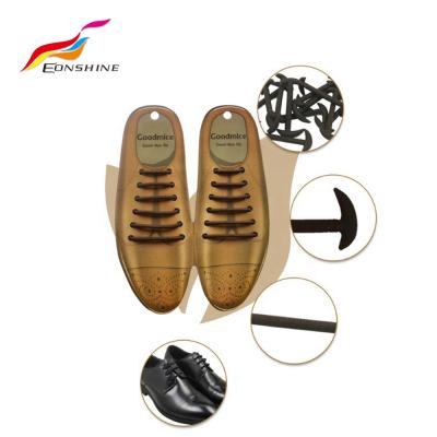 China Flat Flexible No Tie Elastic Shoe Laces Silicone Lace No Tie Silicone Sport for sale