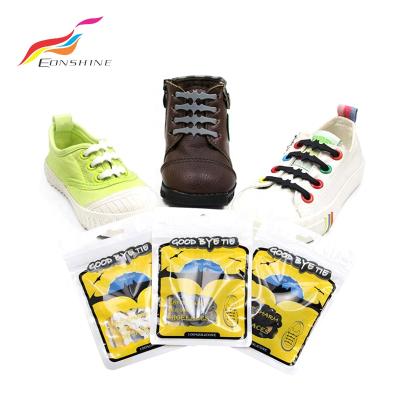 China Flat Multi Color 12pcs/lot Lazy No Tie Stretchy Silicone Laces Silicone Sneaker For Chirdren for sale