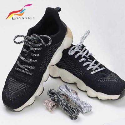 China Round High Reflective Rope Lace White Reflect Yeezy 350 Lace v2 Safety Shoe Lace Rope For Runner for sale