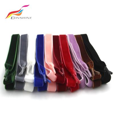 China Flat Shoe Lace Promotional Custom Flat Velvet Lace For Shoes for sale