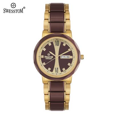 China Day/Date OEM Watch Manufacture Wholesale Custom Logo Luxury Ladies Men Leather Stainless Steel Quartz Watch for sale