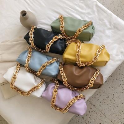 China 2021 Popular Wholesale Fashion Ladies Handbag Fashion Design Clips Women Rouched Sling High Quality Bags for sale