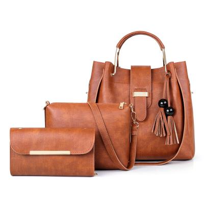 China Wholesale 3pcs Fashion Ladies Purses Set Handbags For Women Large Capacity Bags for sale