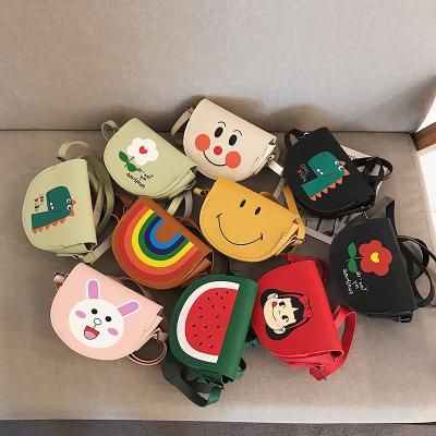 China Fashion Kids Shoulder Bag PU Leather Cute Cartoon Printing Princess Coin Purses Baby Clips Handbags for sale