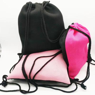 China Backpack Solid Color Waterproof Portable Sports Thicken Canvas Drawstring Bag Custom Eco Friendly for sale