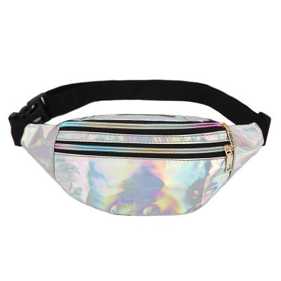 China Multifunctional Leather Laser Fanny Pack Water Proof PU Makeup Bag Pussy Pack Waist Bag China Supplier for sale