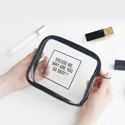 China 2020 Cheap Transparent YIWU Waterproof Shockproof Dustproof Women's Cosmetic Mini PVC/TPU Bags Female Pouch Makeup Bags for sale